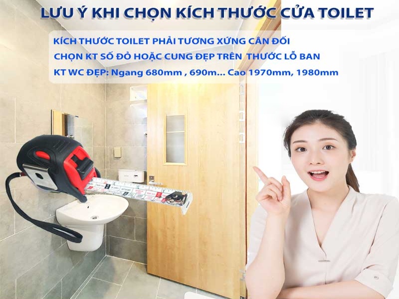 Lưu ý khi chọn kích thước cửa nhà vệ sinh phong thủy