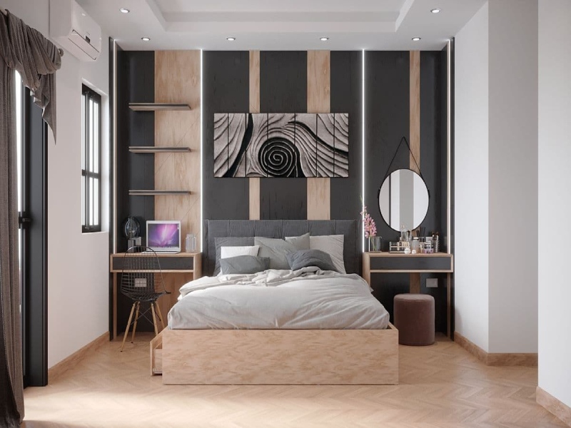 Thiết kế nội thất phòng ngủ 12m2 theo phong cách hiện đại